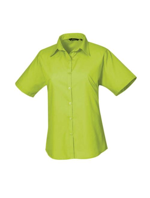 WOMEN'S SHORT SLEEVE POPLIN BLOUSE WOMEN'S SHORT SLEEVE POPLIN BLOUSE