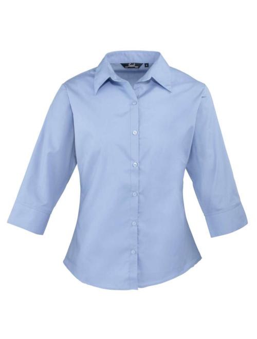 LADIES’ ¾ SLEEVE POPLIN BLOUSE