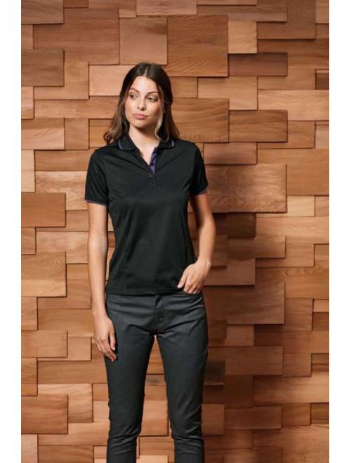 LADIES’ CONTRAST COOLCHECKER POLO