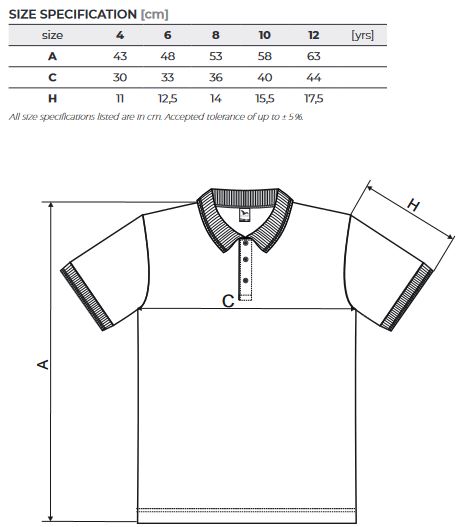Pique Polo mérettáblázat Pique Polo mérettáblázat