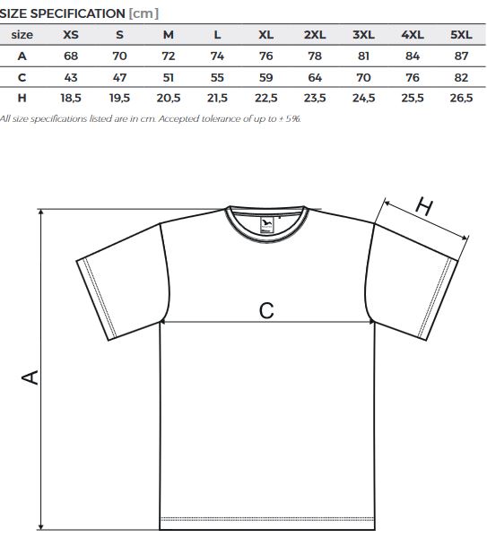 Basic Recycled (GRS) mérettáblázat Basic Recycled (GRS) mérettáblázat