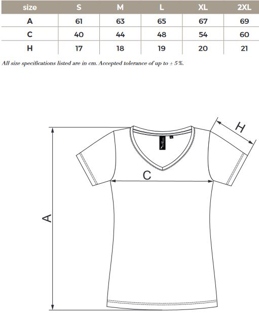 Action V-neck mérettáblázat Action V-neck mérettáblázat
