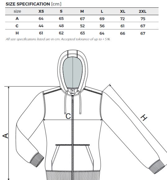 Trendy Zipper mérettáblázat Trendy Zipper mérettáblázat